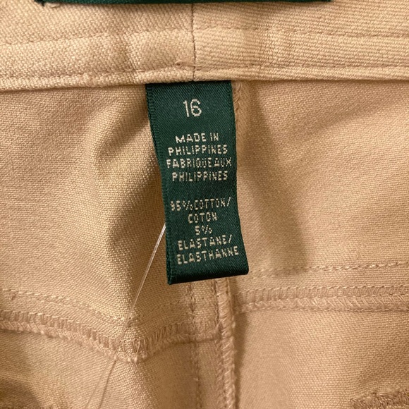 New Ralph Lauren Tan Stretch Jean. Soft Tan. Size 16. - Picture 4 of 8